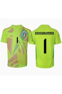 Fotbalové Dres Itálie Gianluigi Donnarumma #1 Brankářské Domácí Oblečení ME 2024 Krátký Rukáv